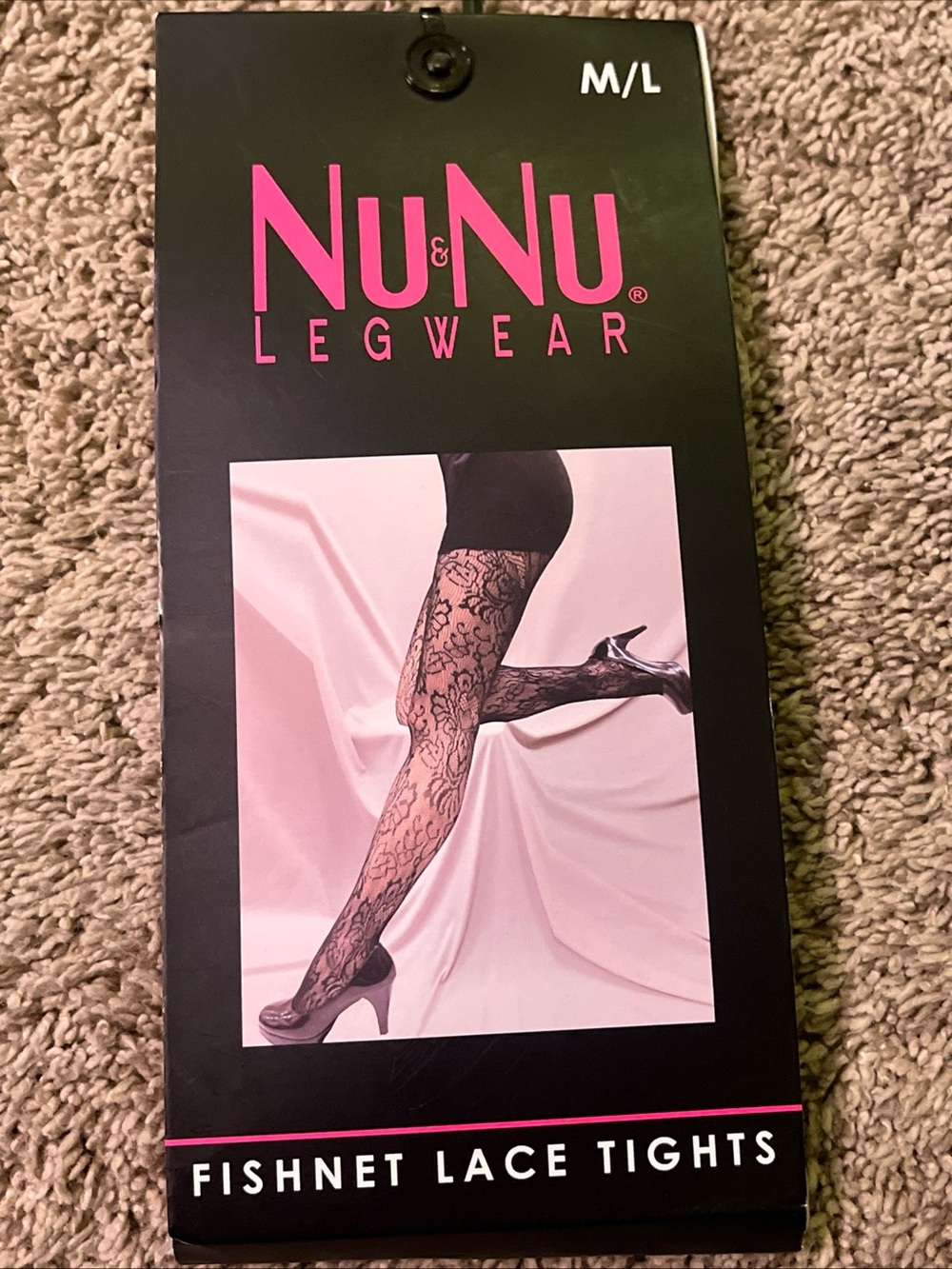 Fishnet Lace Tights — Black